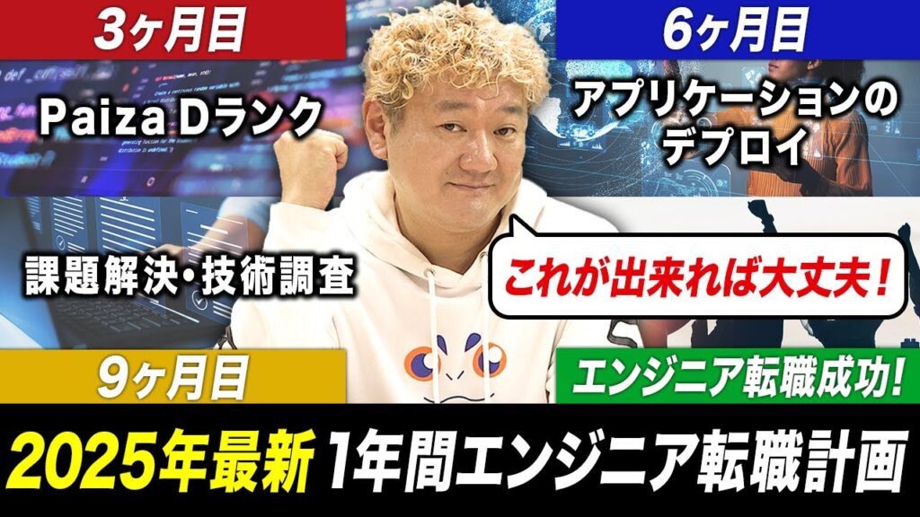 【2025年最新】未経験からのエンジニア転職1年間ロードマップ！